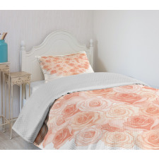 Heart Shaped Blossoms Bedspread Set