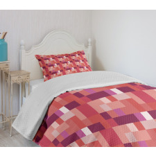 Geometric Square Colorful Bedspread Set