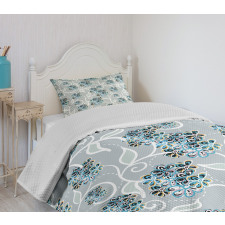 Swirls Daisy Bouquet Bedspread Set