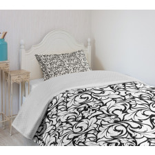 Monochrome Leaves Garden Bedspread Set