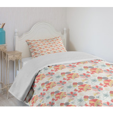 Retro Warm Colored Fall Bedspread Set