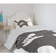 Music Guitar Rock 'n' Roll Bedspread Set