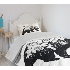 Wildlife Mammal Silhouette Bedspread Set