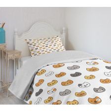 Happy Funny Kittens Bedspread Set