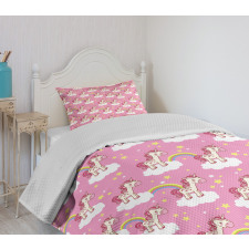 Unicorns on Clouds Bedspread Set