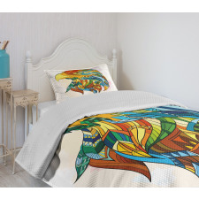 Oriental Animal Bedspread Set