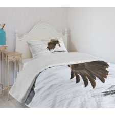 Bird with White Feathers Bedspread Set