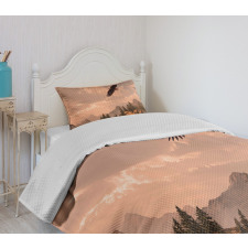 Nature Rocky Mountains Bedspread Set