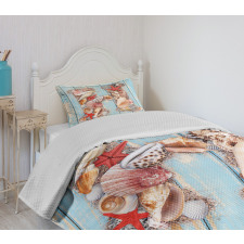 Seashells Starfishes Bedspread Set