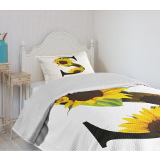 Sunflower Art Design Bedspread Set