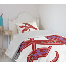 Classic Ornate Initial Bedspread Set