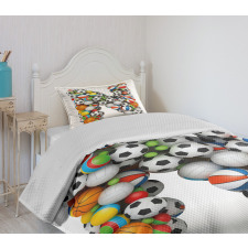 Various Balls Capital Bedspread Set