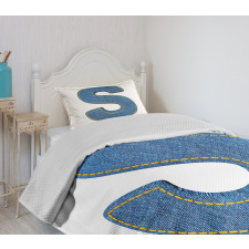 Retro Denim Concept Bedspread Set