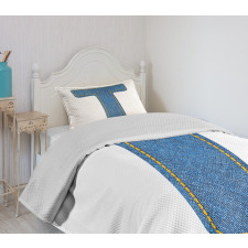 Blue Jean Texture T Bedspread Set