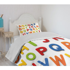 Multicolor Education Bedspread Set