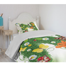 Daisy Butterfly Garden Bedspread Set