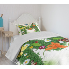 Flower and Butterfly M Bedspread Set