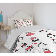 Penguins Merry Xmas Bedspread Set
