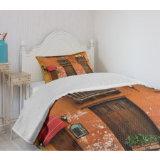 Cartagena Streets Photo Bedspread Set