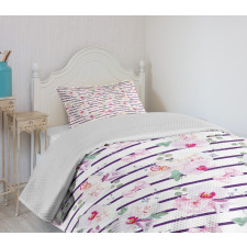 Soft Bouquets Bedspread Set