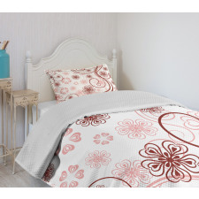 Flowers Bold Lines Bedspread Set