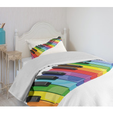 Vibrant Keyboard Arts Bedspread Set