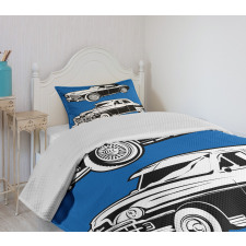 Black and White Vehicle Bedspread Set