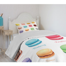 Colorful Macarons Bedspread Set