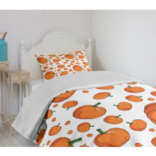 Halloween Plump Pumpkin Bedspread Set