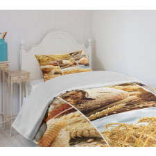 Bread Making Wheat Bedspread Set