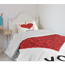 Love Bouquet Heart Bedspread Set