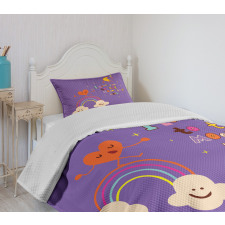 Magic Happy Rainbow Bedspread Set