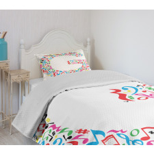 Majuscule Music Theme Bedspread Set