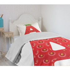 Fun Strawberry Theme Bedspread Set
