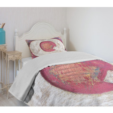 Wooden Writing Bedspread Set