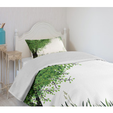 Tree Grass Summer Bedspread Set