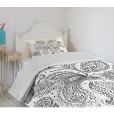 Circles Lines Monochrome Bedspread Set