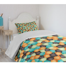 Vibrant Toned Circles Bedspread Set