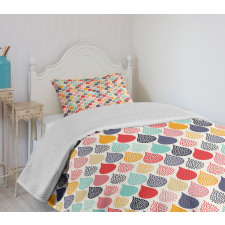 Doodle Rainbow Style Bedspread Set