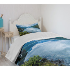 Wooden Cabins Norway Bedspread Set