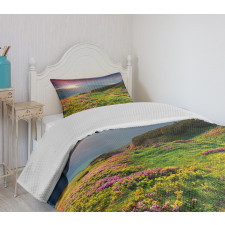 Summer Scene Flowers Bedspread Set