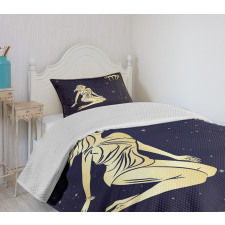 Woman in Short Dress Bedspread Set