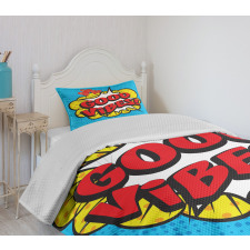 Pop Speech Bubble Bedspread Set