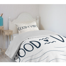 Sea Love Heart Bedspread Set