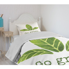 Eco Concept Green Leaves Bedspread Set