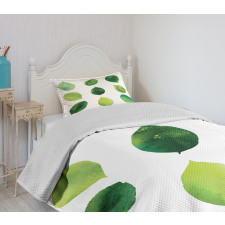 Watercolor Fresh Foliage Bedspread Set