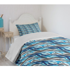Modern Art Stripes Bedspread Set