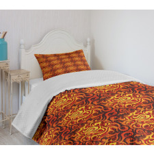 Floral Surreal Curves Bedspread Set