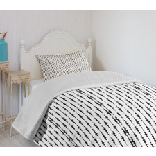 Monochrome Lines Dots Bedspread Set