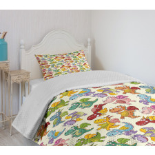 Silly Fairy Fire Dragons Bedspread Set
